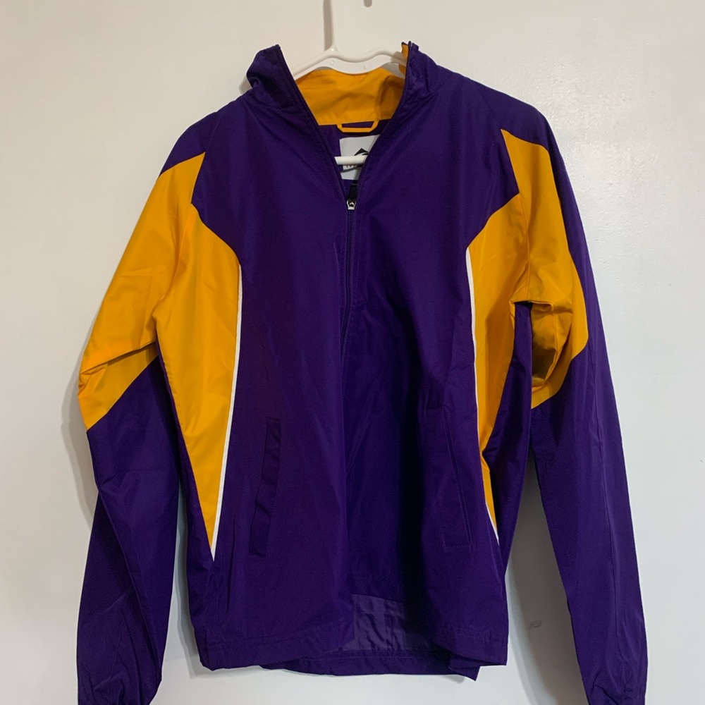 Purple and Yellow Rain Jacket